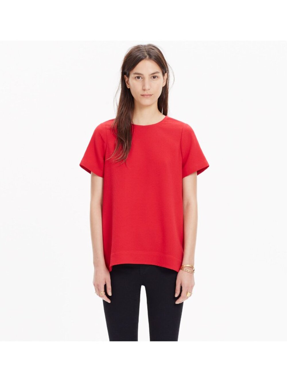 Madewell Tailored tee in geometric brick - S